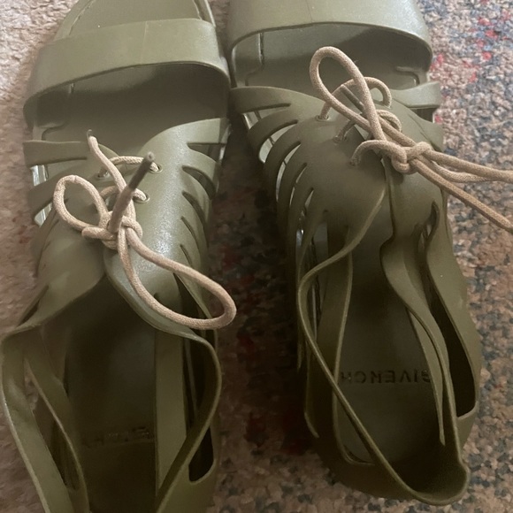 givenchy rubber jelly cage lace up sandals sz 39 usa 8.5 - Picture 5 of 13
